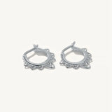 925 Silver Openwork Hoop Earrings for Women Party Jewelry