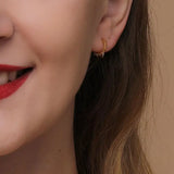 925 Silver Openwork Hoop Earrings for Women Party Jewelry