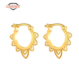 925 Silver Openwork Hoop Earrings for Women Party Jewelry