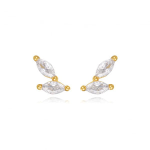 925 Silver Zircon Stud Earrings Women Jewelry Accessories