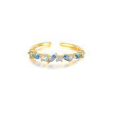 925 Silver Oval Cubic Diamond Finger Rings For Women