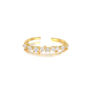 925 Silver Oval Cubic Diamond Finger Rings For Women