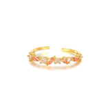 925 Silver Oval Cubic Diamond Finger Rings For Women