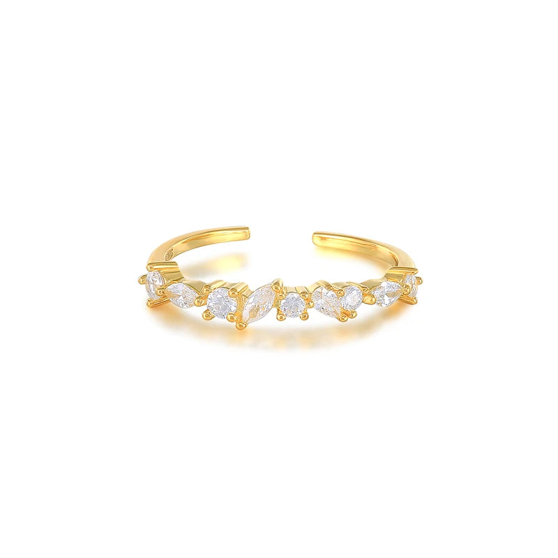 925 Silver Oval Cubic Diamond Finger Rings For Women