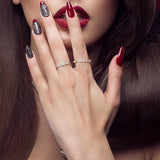 925 Silver Oval Cubic Diamond Finger Rings For Women