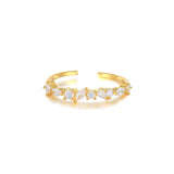925 Silver Oval Cubic Diamond Finger Rings For Women