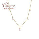 925 Silver Pendant Geometric Stacked Zircon Necklace