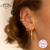 925 Silver Colorful Zircon Hoop Earrings for Women
