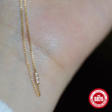 925 Silver Plated Zircon Bracelet for Women Temperament Jewelry Gift