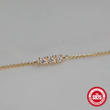 925 Silver Plated Zircon Bracelet for Women Temperament Jewelry Gift