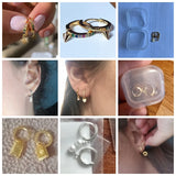 925 Silver Plated Crystal Star Earrings Wedding Jewelry Accessories