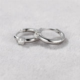 925 Silver Moissanite Huggie Hoop Earrings Wedding Jewelry