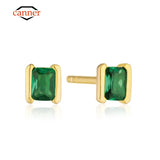925 Silver Rectangular Stud Earrings Cartilage Earring for Women