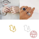 925 Silver Snake Round Opening Ring Wedding Fine Jewelry