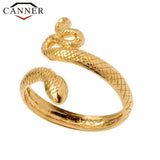 925 Silver Snake Round Opening Ring Wedding Fine Jewelry