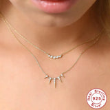 925 Silver Rivets Choker Necklace Punk Goth Rock Gothic Jewelry