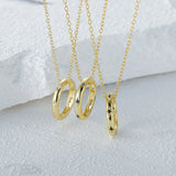 925 Silver Circle Pendant Zircon Choker Necklace for Women