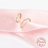 925 Silver Round Hoop Earrings for Women Ear Piercing Cartilage Jewelry