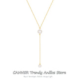 925 Silver Pearl Clavicle Necklace Charms Chokers Wedding Jewelry