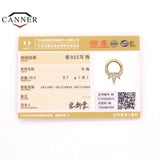 925 Silver Round Cartilage Earrings Zircon Nose Ring Huggie Hoop