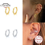 925 Silver Bone Joint Ear Hoop Earrings for Women