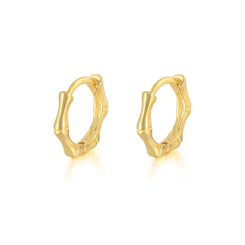 925 Silver Bone Joint Ear Hoop Earrings for Women
