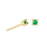 925 Silver Zircon Birthday Stone Stud Earrings