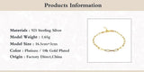 925 Silver Paperclip Bracelet for Women Plated Chain Ladies Jewelry