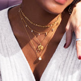 925 Sterling Silver Round Rivet Clavicle Chain Choker Necklaces
