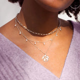 925 Sterling Silver Round Rivet Clavicle Chain Choker Necklaces