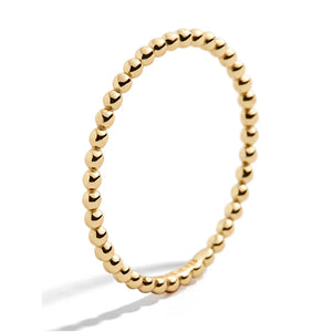 925 Silver Single Row Bead Ring Women American European Ins Style Finger Rings