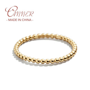 925 Silver Single Row Bead Ring Women American European Ins Style Finger Rings