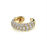 925 Silver Zircon Ear Cuff Clip Earrings Women No Piercing Jewelry