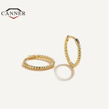 925 Silver Small Hoop Earrings Women Round Huggie Piercing