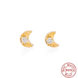 CANNER 925 Sterling Silver Star CZ Stud Earrings for Women Christmas Party Girl