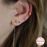 925 Silver Small Stud Earring for Women Piercing Ear Studs Jewelry Gift