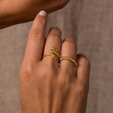 925 Silver Snake Ring Punk Hip Hop Adjustable Jewelry
