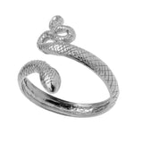 925 Silver Snake Ring Punk Hip Hop Adjustable Jewelry