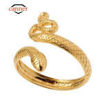 925 Silver Snake Ring Punk Hip Hop Adjustable Jewelry