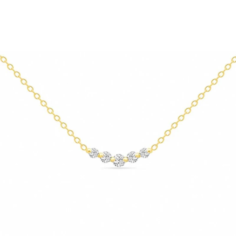 925 Silver Snowflake Cross Pendant Necklace CZ Zircon Choker Clavicle Necklaces