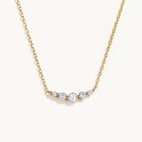 925 Silver Snowflake Cross Pendant Necklace CZ Zircon Choker Clavicle Necklaces