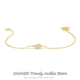 925 Silver Zircon Bracelet 18K Plated Wedding Jewelry Birthday Gift