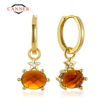 925 Silver Crystal Statement Drop Earrings Women Girls Valentines Gift
