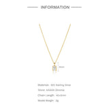 925 Silver Square Gems Piercing Earrings CZ Pendant Jewels