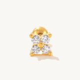 925 Silver CZ Dazzling Cartilage Stud Earrings for Women