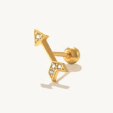 925 Silver CZ Dazzling Cartilage Stud Earrings for Women