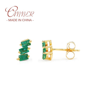 925 Silver Stud Earrings Asymmetrical Zircon Mini Earring For Women