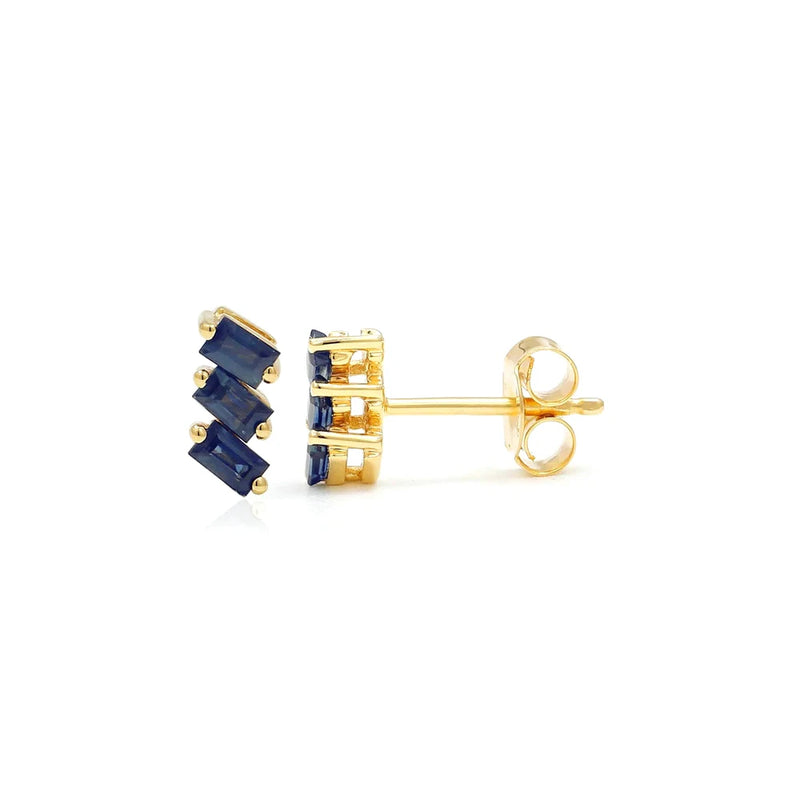 925 Silver Stud Earrings Asymmetrical Zircon Mini Earring For Women