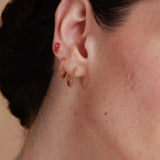 925 Silver Stud Earrings Asymmetrical Zircon Mini Earring For Women