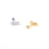 925 Silver Stud Earrings Horse Eye Zircon Piercing Ear Bone Earrings